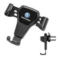 VOLKSWAGEN VW Gravity automobilio telefono laikiklis, oro ventiliacijos angos GPS stovas, priedai Volkswagen VW Tiguan Passat Golf Polo Touareg Tran black