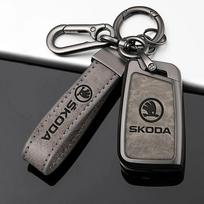 2025 Naujo automobilio sulankstomo pultelio dėklas Dangtelis Apsauginis korpusas Maišelis Skoda Octavia A5 A7 Fabia Superb Kodiaq Karoq Raktų pakabuko priedas black