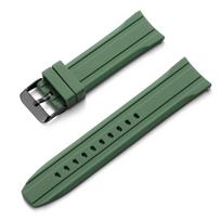 Silikoninis dirželis 20mm 22mm Guminis laikrodžio apyrankė Rolex Seiko apyrankei Greito atsegimo Atsparus vandeniui Universalus apyrankė Vyrams Moterims 22mm black
