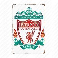 Vintažinis metalinis ženklas Liverpool Kavinė Baras Naktinis Klubas Logotipas 20x30 cm
