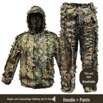 3D Lapų Bioninis Ghillie Kostiumas - Kaukės Sluoksnis Paukščių Stebėjimui ir Medžioklei Adult: 160-185 cm