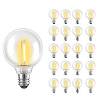 5V 24V 110V 220V LED lemputės 20 vnt. E12 G40 vandeniui atsparios lemputės šiltai baltos kaitrinės lempos girliandoms lauko dekoravimui 20pcs 5V LED