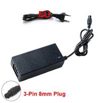 42V 2A Elektrinio paspirtuko įkroviklis 5,5×2,1 mm 3 kontaktų aviacinis jungties kištukas Xiaomi Ninebot elektriniams paspirtukams M365 Segway 36V 10S Li-ion baterijoms 3pin 8mm Aviation Plug juoda