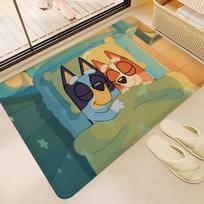 Vaikų animacija B-Bluey Virtuvės kilimėlis Vaikų kambario Miegamojo Dekoras Balkono Neslystantis Durų kilimėlis Svetainės Alfombra 40x60cm gray
