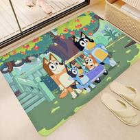 Vaikų animacija B-Bluey Virtuvės kilimėlis Vaikų kambario Miegamojo Dekoras Balkono Neslystantis Durų kilimėlis Svetainės Alfombra 40x60cm gray