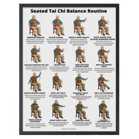 Tai Chi Kėdės Treniruotės Plakatas Be Rėmo Tai Chi Rutinos Plakatas Aiškios Vizualinės Instrukcijos Sėdimosios Treniruotės Lentelė Senjorams Pradedantiesiems Švelni Kėdė K gray