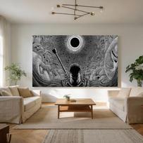 Anime Berserk Themed Printed Tapestry Hippie SciFi Wall Hanging Aesthetic Background Cloth for Bedroom Wall Decor 150x100cm(60x40in)