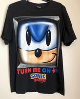 90s Sonic The Hedgehog Remake Design Short Sleeve T shirt Sizes S5XL NH25383 Unisex T-Shirt XXXL gray