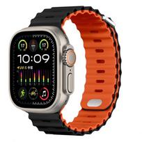 Vandenyno dirželis Apple Watch Ultra 3 2 Juosta 49mm Series 45mm 41mm 46mm 42mm 40 44mm Silikoninis laikrodžio dirželis iWatch 11 10 9 8 7 6 5 SE2 for Ultra 3-2-1 49mm red