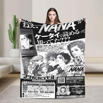 Nana Anime pledai Kokybiški minkšti šilti patalynės užklotai Žieminiai vaikams suaugusiems sofai kėdei lovai Juokingas lovatiesės užklotas 75x90cm