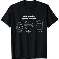 This Shirts Speaks Volumes Funny Maths Science Geeky Pun Unisexs TShirt Funny Science Graphic Tee Graphic T Shirts L black