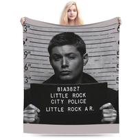 Supernatural Dean Winchester flanelinis pledas Ruduo Šilti minkšti patalynės užklotai Miegamojo naujovė lovatiesė sofos lovos užvalkalas 75cmx90cm gray