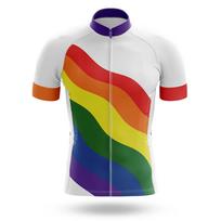 Rainbow Dviratininkų Komanda Vasaros Dviračių Rinkinys Naujas Vyriškas Trumpomis Rankovėmis Kalnų Dviratininko Apranga Kvėpuojanti Maillot Ropa Ciclismo S red