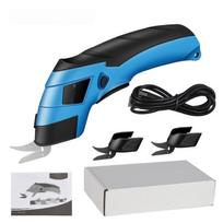 Naujos belaidės elektrinės siuvimo žirklės USB įkrovimas Tinka pjauti medvilninį audinį/odą/audinį ir kitas medžiagas plastic box 2 cutter blue