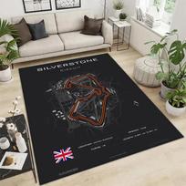 Racing Track Circuit Carpet Mat Rug Silverstone Nürburgring Austin Pattern Home Decoration Floor Rugs for Living Room Bedroom 80cm x 120cm