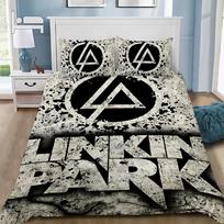 3D Spausdintas Roko Grupės Linkin P-Park Patalynės Komplektas Linkin P-Park Antklodės Užvalkalas Dvigulis Twin Pilnas Queen King Suaugusiems Vaikams Lovos Patalynė 135x200cm black
