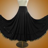 Women Ballroom Flamenco Dance Skirts Lyrical Ballroom Flowy Maxi Skirts for Ballet Classical Ethnic Dance Performance Costumes 5XL beige