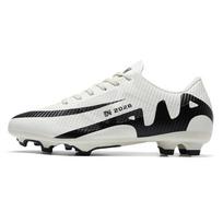 Nauji Vyriški Futbolo Batai Su Dygliukais Neslystantys Sportbačiai Treniruotėms Suaugęs Futbolo Batai FG Unisex Sportbačiai Berniukui Dropshipping 34 white