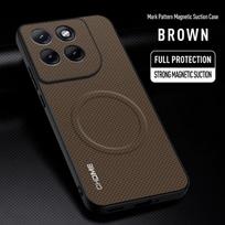 Prabangus verslo rašto magnetinis dėklas Motorola Signature Moto Edge 70 Ultra Fusion+ 60 Pro 50 neo G77/67 G86 G56 Moto G77 ruda