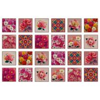 24 Vnt. Europos stiliaus plytelių sienos lipdukas Lipnus virtuvės vonios dekoratyvinis plytelių lipdukas Blizgus kristalinis sienos lipdukas 10*10cm*24PCS