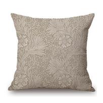 William Morris Klasikinis Gėlių Raštas Naudoti Lauro Lapo Medetkos Dizainą Medvilnės Lino Dekoratyvinė Sofos Pagalvės Užvalkalas Automobilio Pagalvės Užvalkalas Linen 40*40(CM)-1Pcs beige