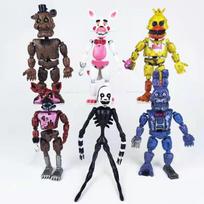 2026NAUJAS 1-6 vnt./rinkinys FNAF žaislinis meškinas figūrėlė Seserų leidimas, 5 modeliai, 5 kartos, surenkama žaislinio meškinuko figūrėlė lėlės papuošalai black