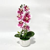 Rožinė dirbtinė orchidėja vazone su baltu vazonu Dirbtiniai netikri augalai Namų dekoras Style 16 pink