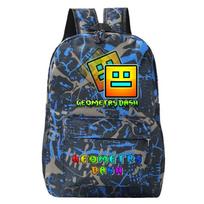 Geometrinė Geometrija brūkšnelis Trys dalys Mokyklinė kuprinė Berniukų ir mergaičių studentų Kampuso pieštukinė Drobės krepšys Backpack black
