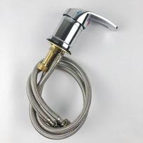 Plaukų salonui universalus karšto/šalto vandens maišytuvas šampūno lovos čiaupui 80 aluminum white plastic handle gray