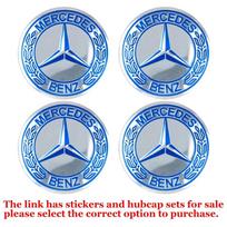 56/60/63/65/68MM Automobilio emblema Ratlankio centrinis dangtelis Stebulės dangtelio lipdukai Mercedes Benz A B C klasės AMG Smart Fortwo 451 W203 W202 Gla AZ1 56MM Sticker