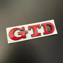 BRZ1 VOLKSWAGEN VW GTI 3D metalinė priekinė grotelė GTD logotipo ženklelis galinės bagažinės lipdukai Volkswagen VW Golf 2 4 5 6 7 R MK2 MK3 im2 raudona juoda spalva