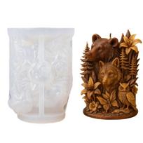Bear Animal Silicone Molds Food Grade Silicone Mould for Resin Casting Handmade Candle Soap Making Gypsum Decoration 1 white