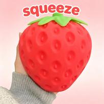 8cm Super Dydžio Braškių Squishy - Lėtai Kylančio Netoksiško Nerimo Malšinimo Suspaudžiamo Žaislo