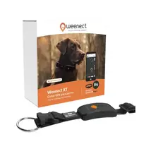 Weenect Mini GPS tracker for large dogs - Dog XT Black collar (with collar strap)