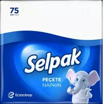 SELPAK Napkins Classic, white, 30x30cm, 2-ply, 75pcs