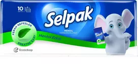 SELPAK Paper handkerchiefs Menthol, 4-ply, 10pcs