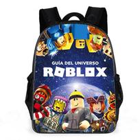 Roblox Vaikų mokyklinė kuprinė Berniukams Mergaitėms Lengvas Oksfordo audinio Dvigubo dirželio krepšys su oro paminkštintais dirželiais 17-inch backpack blue