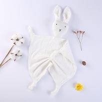 Baby Double Cotton Gauze Blanket Rabbit Muslin Blankets for Babies Muslin Squares Newborn Baby Stuff Sleep Comforter Baby Born white
