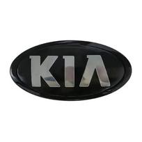 Automobilio priekinio variklio dangčio emblema, galinės bagažinės ženklelis KIA sportage ceed sorento cerato optima picanto rio soul k3 k5 stonic Lipduko montavimas 120 x 60mm juoda