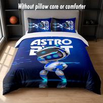 Astro Bot Design Bed Bedding Set 1 Duvet Cover + 2 Pillowcases Soft Breathable Household Bed Linens 140cm*210cm