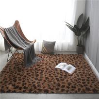 Prabangus pūkuotas kilimas Modernus leopardo rašto pliušinis kilimas Svetainės kilimas Super minkštas ir patogus kilimas Namų dekoravimo kilimas Žaidimų kilimėliai 40cm x 60cm gray
