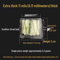 Disposable Transparent Plastic Box for Turkey Noodles, Sushi, Small Cakes, and Rice - Ideal for Takeout and Street Stall Deliveries Silk denotes thickness gray