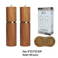 Acacia Wood Manual Spice Grinder & Shaker for Salt, Pepper, and Seasonings