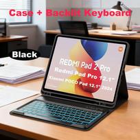 Case for Redmi Pad 2 Pro 12.1/Redmi Pad Pro 12.1-inch, Bluetooth Keyboard Cover for POCO Pad 12.1 Inch 12.1-inch&Korean