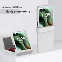 Spalvingas, odos pojūčio kietas PC dėklas telefonui Motorola Razr 60 50 40 Ultra Moto Razr 60 50, su vyrių apsauga, apsauginis dangtelis Motorola Razr 40 Ultra balta