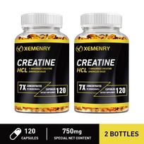 Xemenry - 750 mg Creatine Salt Capsules - Energy, Muscle Health 120*2