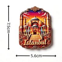 Turkija Stambulas 3D šaldytuvo magnetukai Lipdukai Turizmo suvenyras Šaldytuvo magnetukai Lipdukas Namų virtuvės dekoras beige