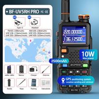 Baofeng UV-5RH PRO Racija GPS Daugiajuostės AM FM C tipo Belaidis Dažnio Kopijavimas Mėgėjų Dvipusio Ryšio Ilgo Nuotolio Radijo Stotys EURO