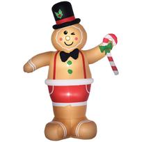 Inflatable Christmas Figures Inflatable Gingerbread Man, 2 m, incl. Blower, Multicolor 175 x 82 x 238 cm ruda