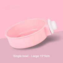 Anti-Tipping Fixed Hanging Dog Bowl Dog Cage Stainless Steel Drinking Bowl Pet Bowl Pet Supplies A15 pink